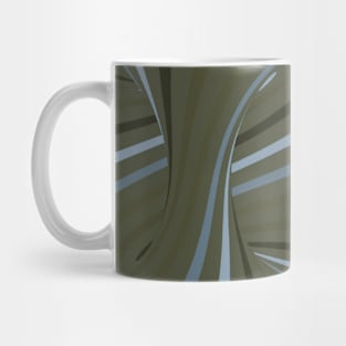 Gray Vintage Retro Stripes Mug